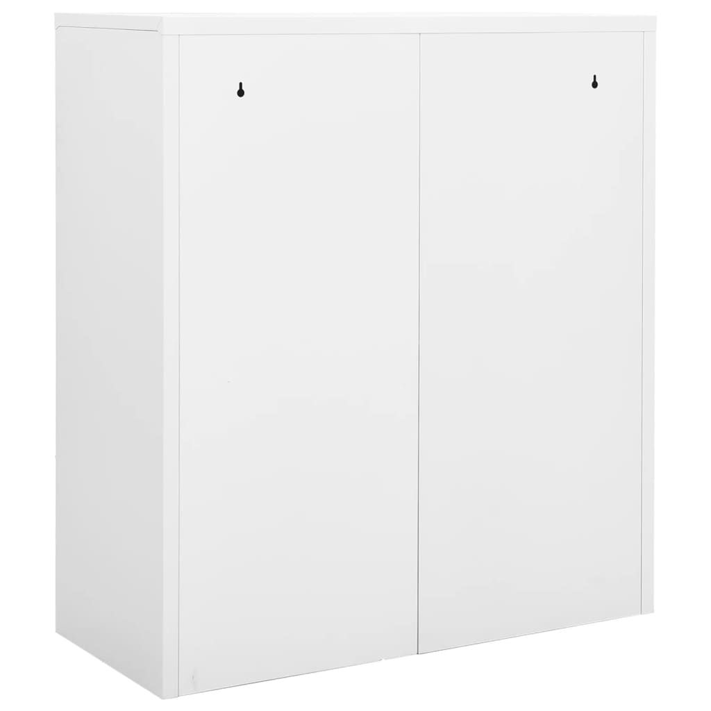 Office Cabinet White 90X40X102 Cm Steel