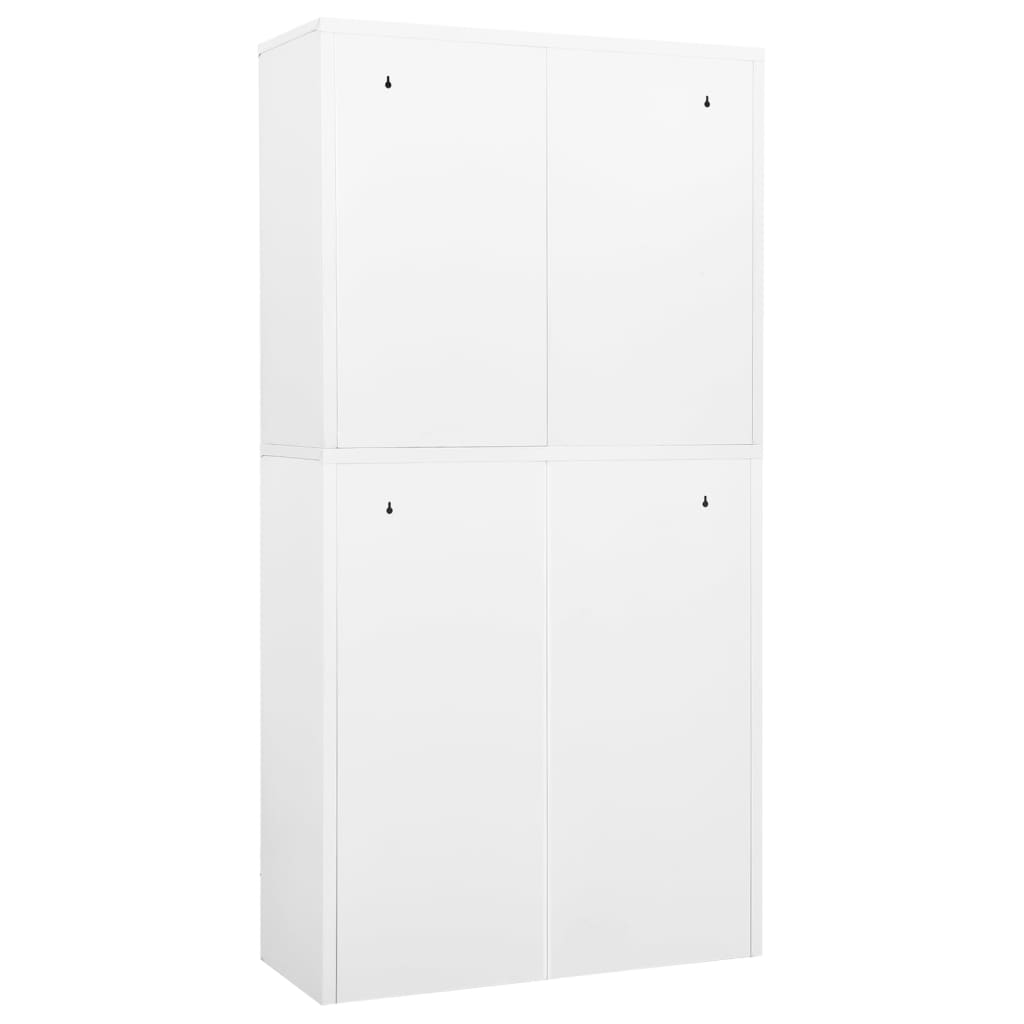 Office Cabinet White 90X40X180 Cm Steel