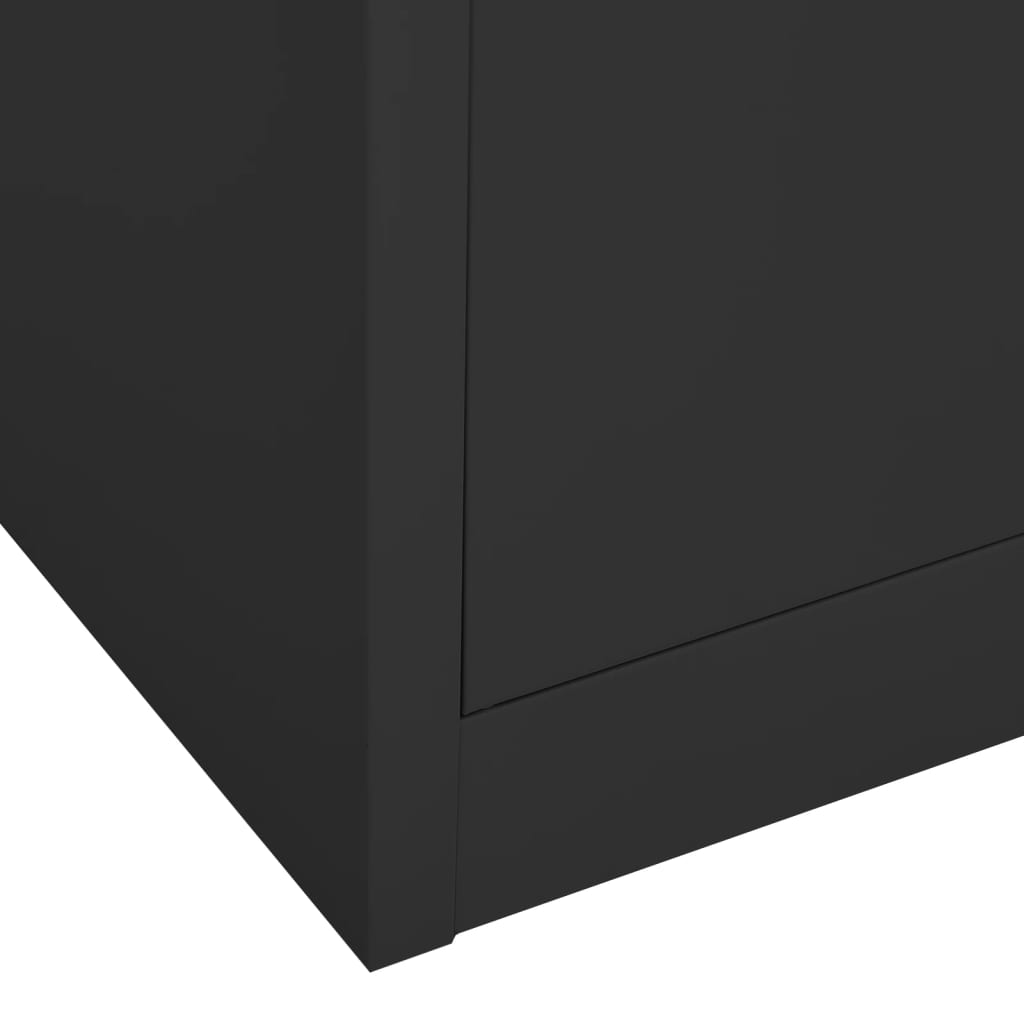 Office Cabinet Anthracite 90X40X180 Cm Steel