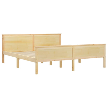 Bed Frame Solid Wood Pine 180X200 Cm Super King