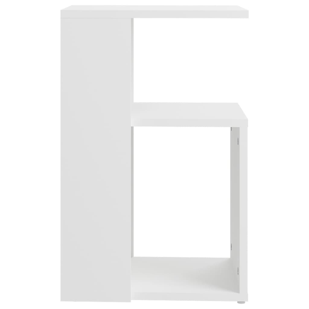 Side Table White 36X30X56 Cm Engineered Wood