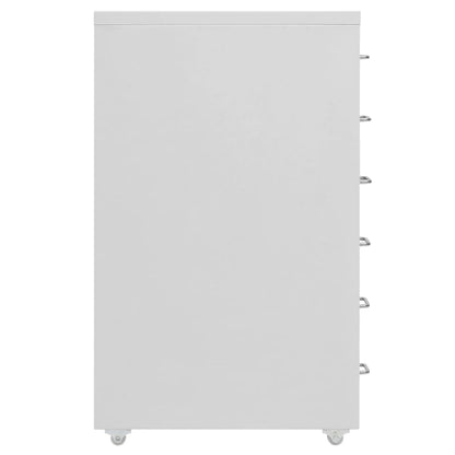 Mobile File Cabinet Grey 28X41X69 Cm Metal