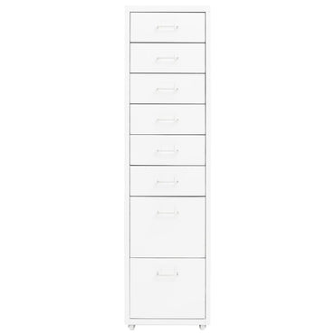 Mobile File Cabinet White 28X41X109 Cm Metal