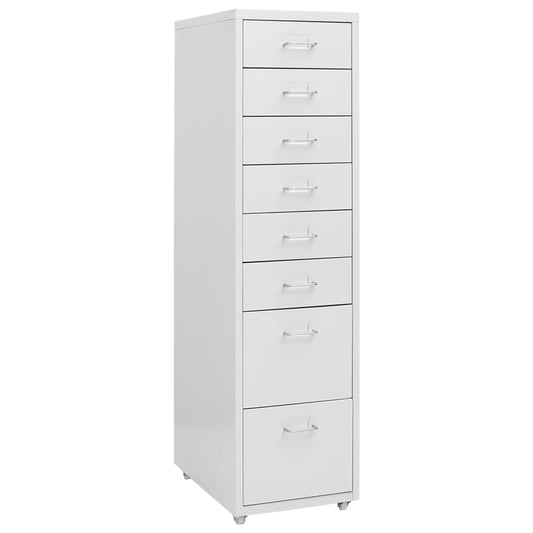 Mobile File Cabinet Grey 28X41X109 Cm Metal