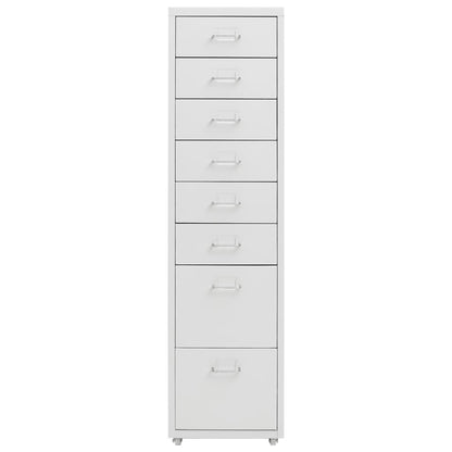 Mobile File Cabinet Grey 28X41X109 Cm Metal