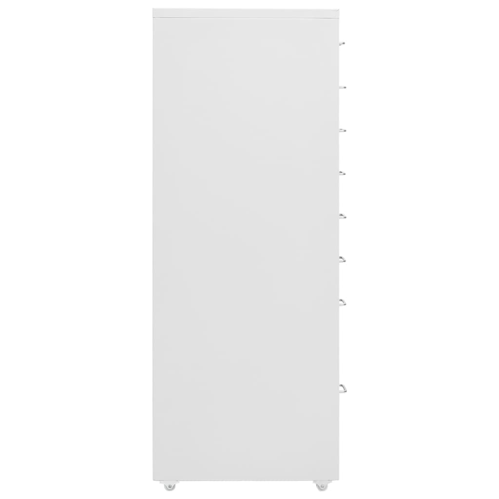 Mobile File Cabinet Grey 28X41X109 Cm Metal