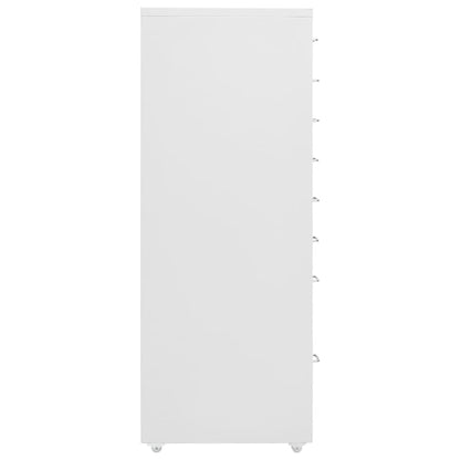 Mobile File Cabinet Grey 28X41X109 Cm Metal