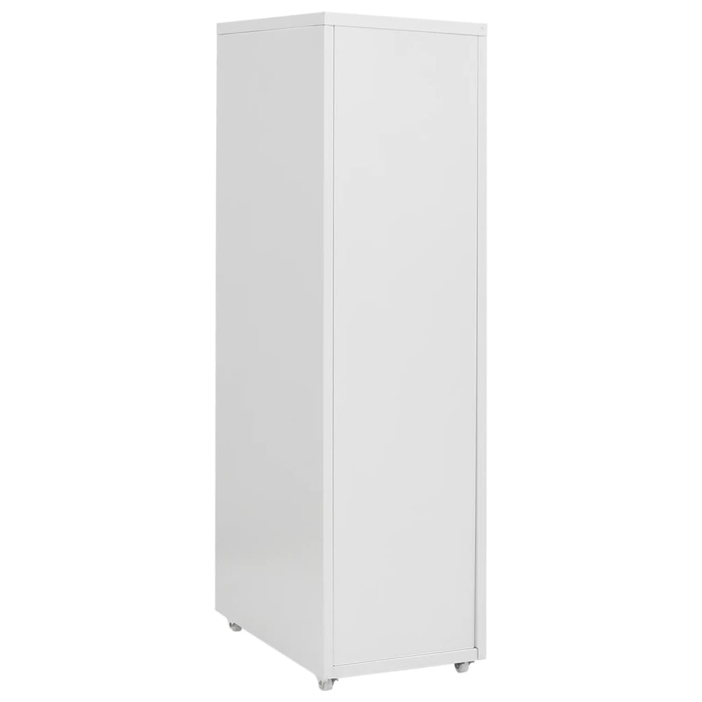 Mobile File Cabinet Grey 28X41X109 Cm Metal