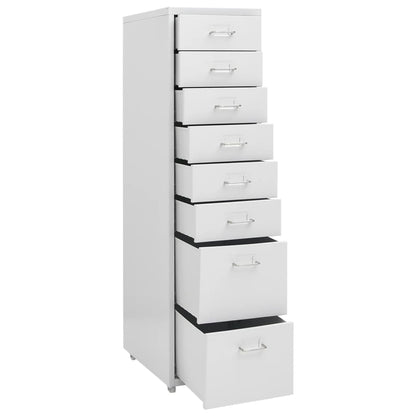 Mobile File Cabinet Grey 28X41X109 Cm Metal