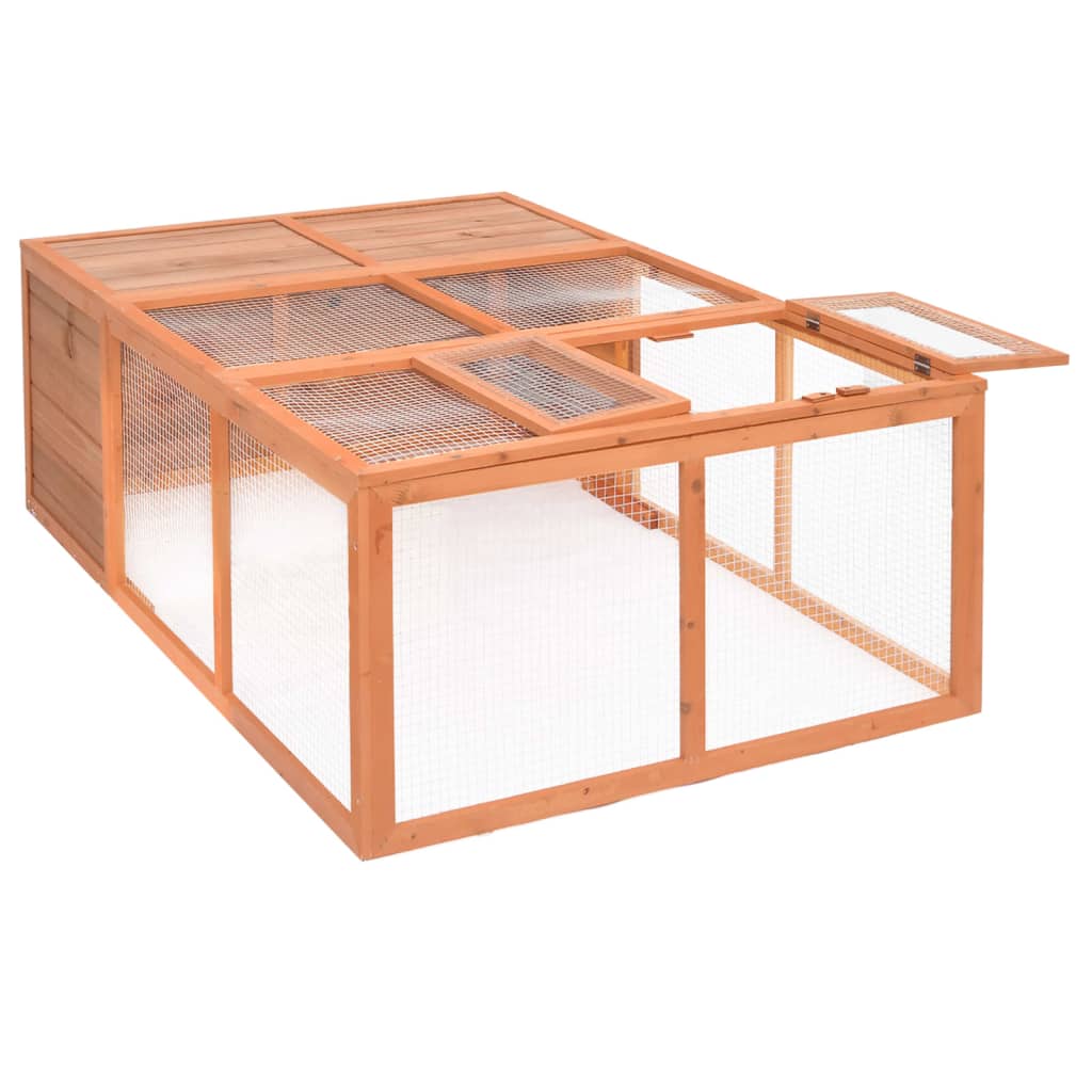 Garden Animal Cage 150X100X50 Cm Solid Firwood