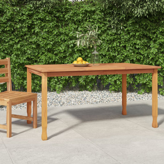 Garden Dining Table 150X90X75 Cm Solid Wood Teak