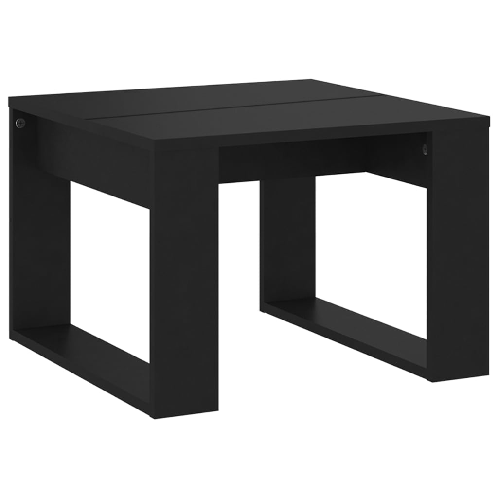 Side Table Black 50X50X35 Cm Engineered Wood