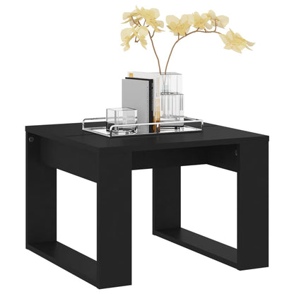 Side Table Black 50X50X35 Cm Engineered Wood