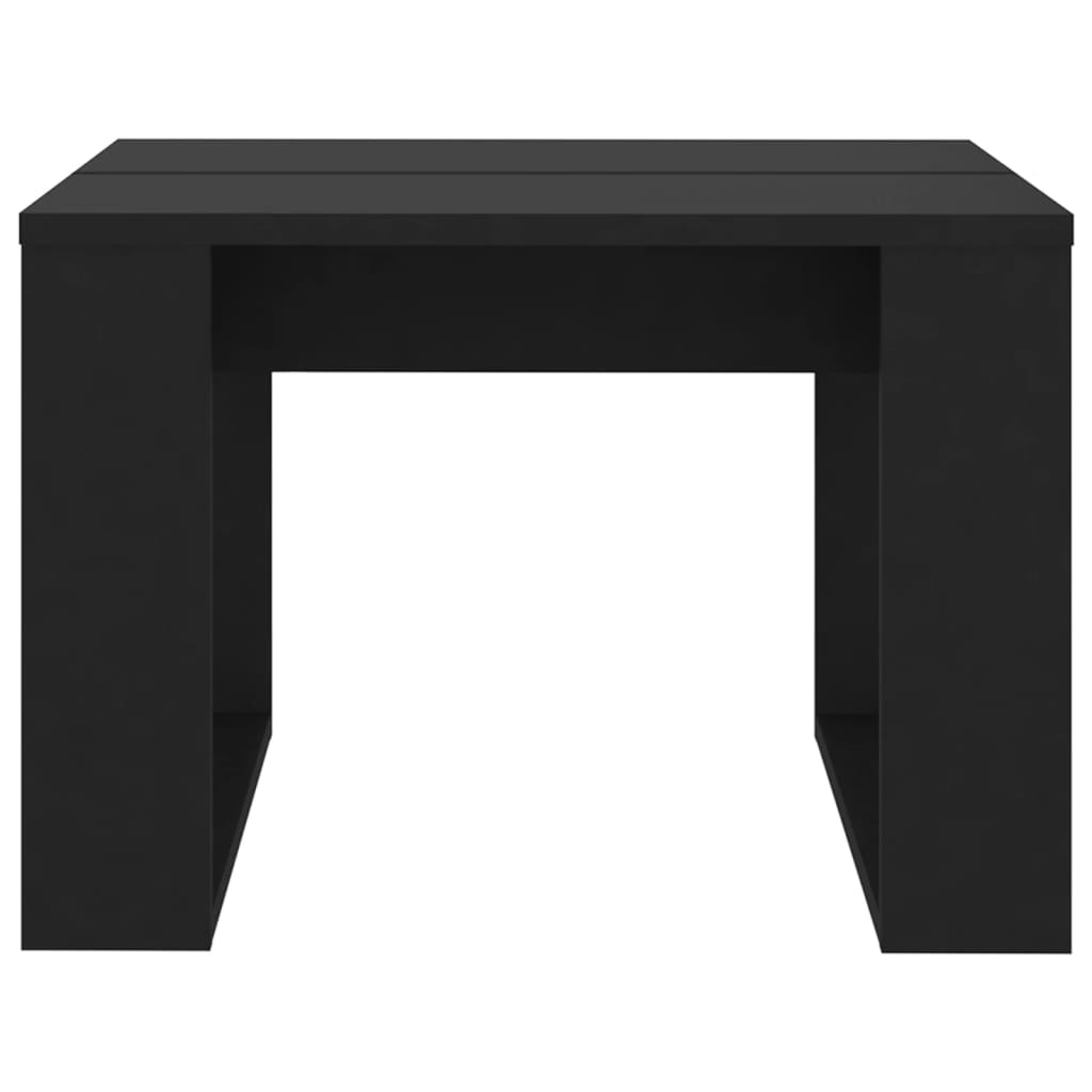 Side Table Black 50X50X35 Cm Engineered Wood