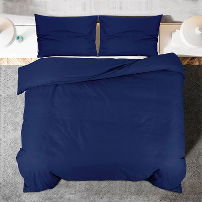 Duvet Cover Set Navy Blue 260X220 Cm Light-Weight Microfiber