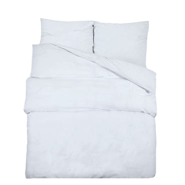 Duvet Cover Set White 200X200 Cm Light-Weight Microfiber