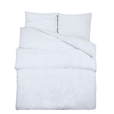 Duvet Cover Set White 220X240 Cm Light-Weight Microfiber