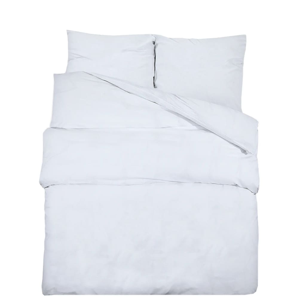 Duvet Cover Set White 135X200 Cm Light-Weight Microfiber