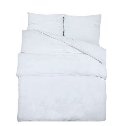 Duvet Cover Set White 140X200 Cm Light-Weight Microfiber