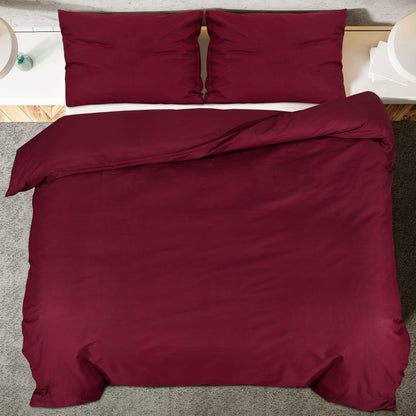 Duvet Cover Set Bordeaux 200X200 Cm Light-Weight Microfiber