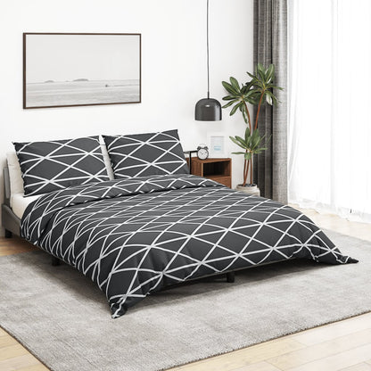 Duvet Cover Set Grey 200X200 Cm Cotton