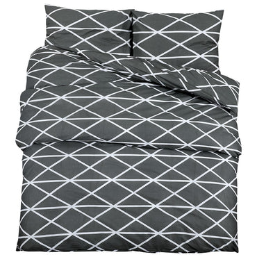 Duvet Cover Set Grey 240X220 Cm Cotton