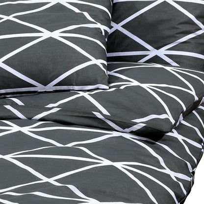 Duvet Cover Set Grey 240X220 Cm Cotton