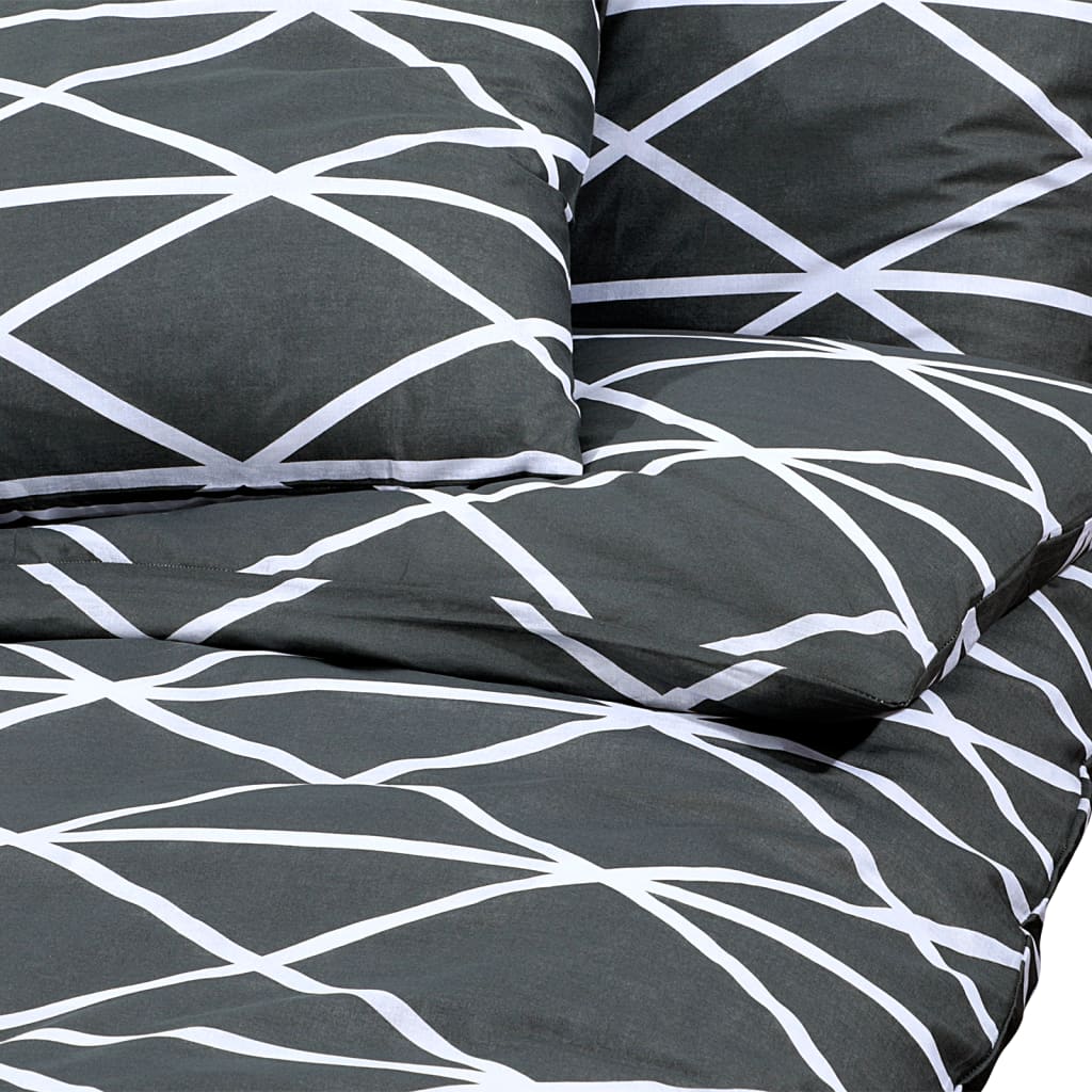 Duvet Cover Set Grey 260X240 Cm Cotton