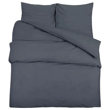 Duvet Cover Set Anthracite 200X220 Cm Cotton