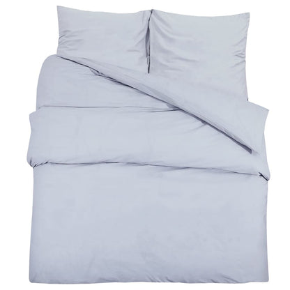 Duvet Cover Set Grey 200X200 Cm Cotton