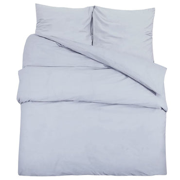 Duvet Cover Set Grey 140X200 Cm Cotton