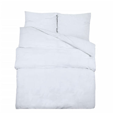 Duvet Cover Set White 225X220 Cm Cotton