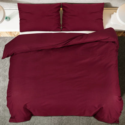 Duvet Cover Set Bordeaux 140X200 Cm Cotton