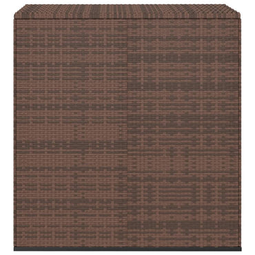 Garden Cushion Box Pe Rattan 100X49X103.5 Cm Brown