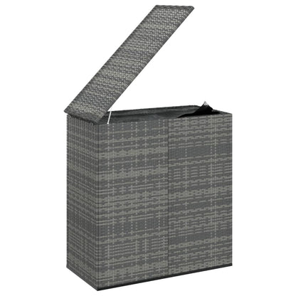 Garden Cushion Box Pe Rattan 100X49X103.5 Cm Grey