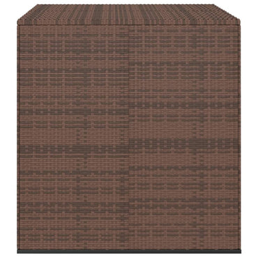 Garden Cushion Box Pe Rattan 100X97.5X104 Cm Brown