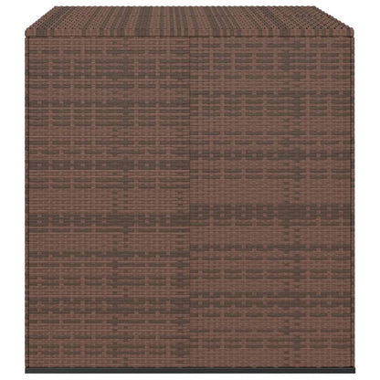 Garden Cushion Box Pe Rattan 100X97.5X104 Cm Brown