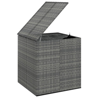 Garden Cushion Box Pe Rattan 100X97.5X104 Cm Grey