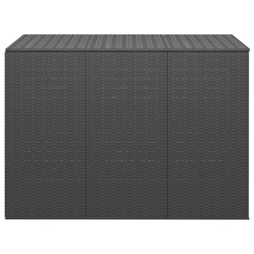 Garden Cushion Box Pe Rattan 145X100X103 Cm Black