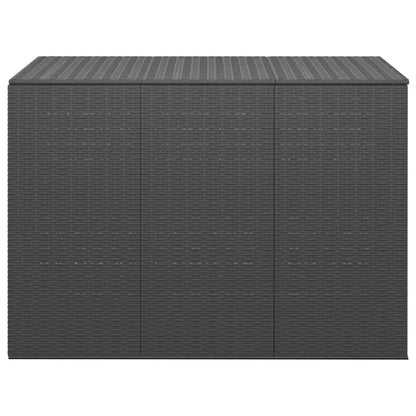 Garden Cushion Box Pe Rattan 145X100X103 Cm Black