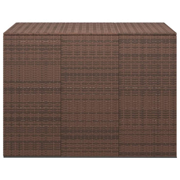 Garden Cushion Box Pe Rattan 145X100X103 Cm Brown