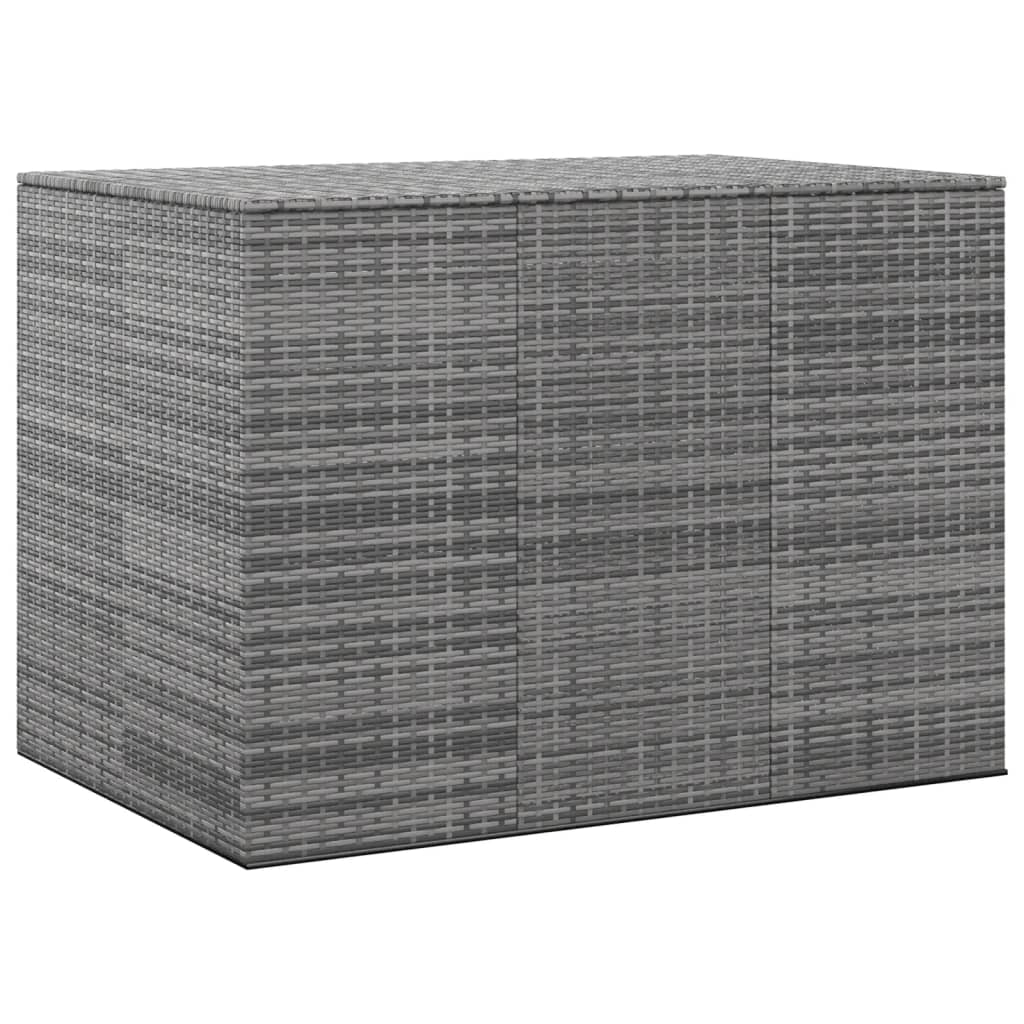 Garden Cushion Box Pe Rattan 145X100X103 Cm Grey