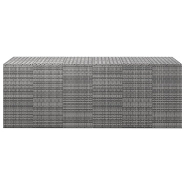 Garden Cushion Box Pe Rattan 291X100.5X104 Cm Grey