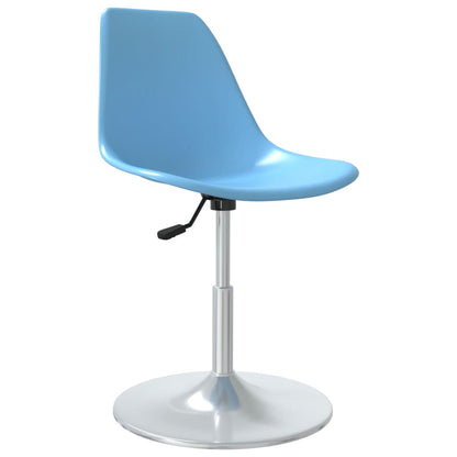 Swivel Dining Chairs 4 Pcs Blue Pp