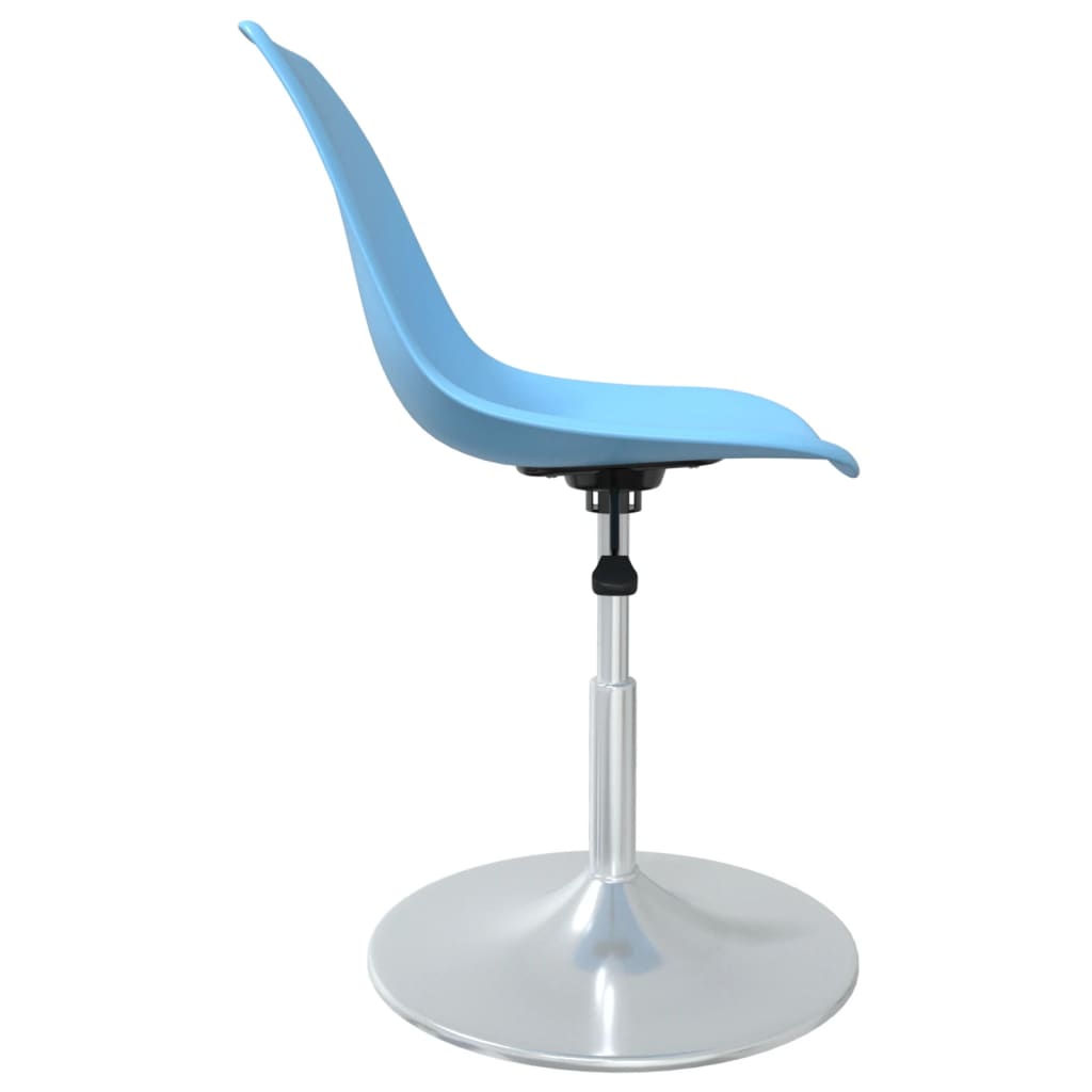 Swivel Dining Chairs 4 Pcs Blue Pp