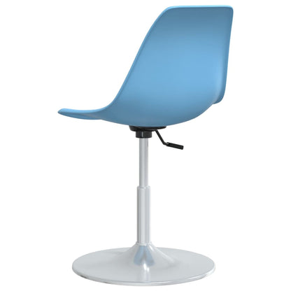 Swivel Dining Chairs 4 Pcs Blue Pp