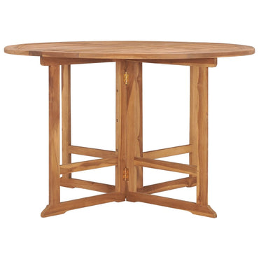 Folding Garden Dining Table Ø110X75 Cm Solid Wood Teak