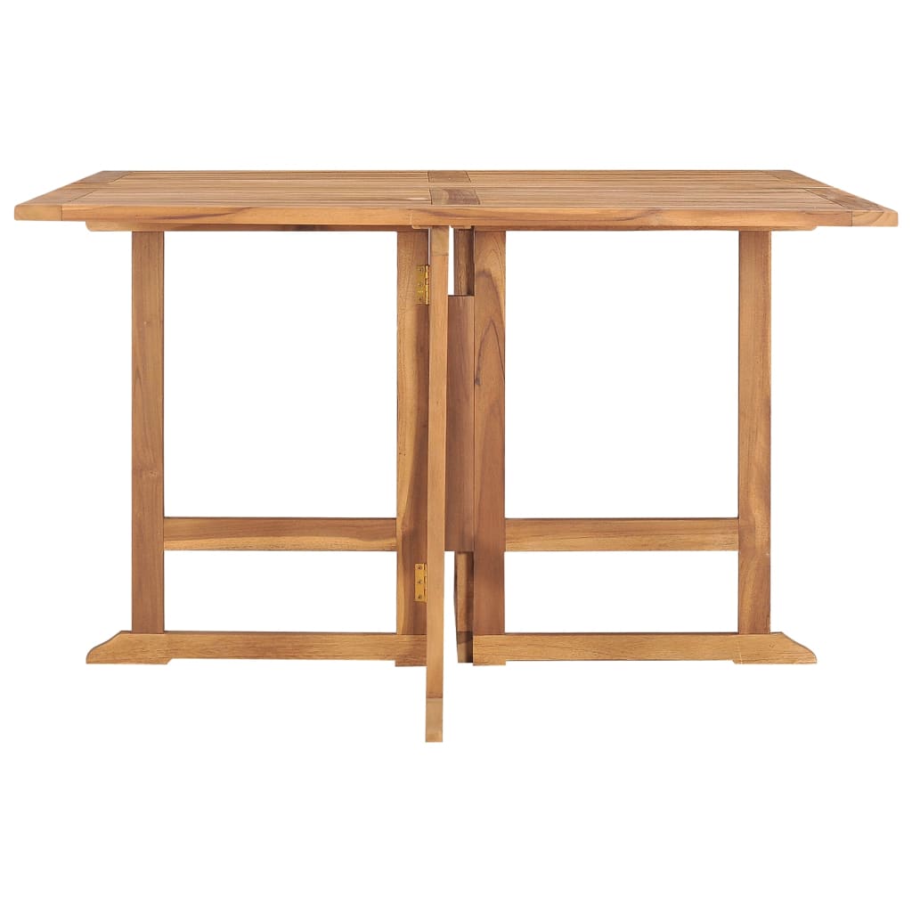 Folding Garden Dining Table 110X110X75 Cm Solid Wood Teak