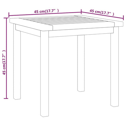 Side Table 45X45X45 Cm Solid Wood Teak