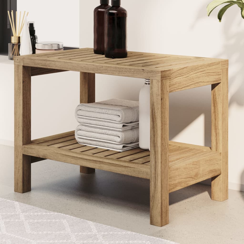 Bathroom Side Table 60X30X45 Cm Solid Wood Teak